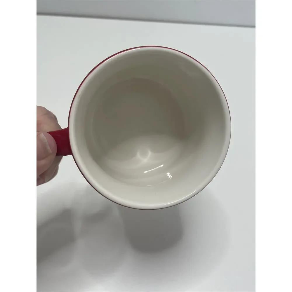 Starbucks Mug Red White Christmas Holiday Stackable 14oz Collectible 2012 Coffee